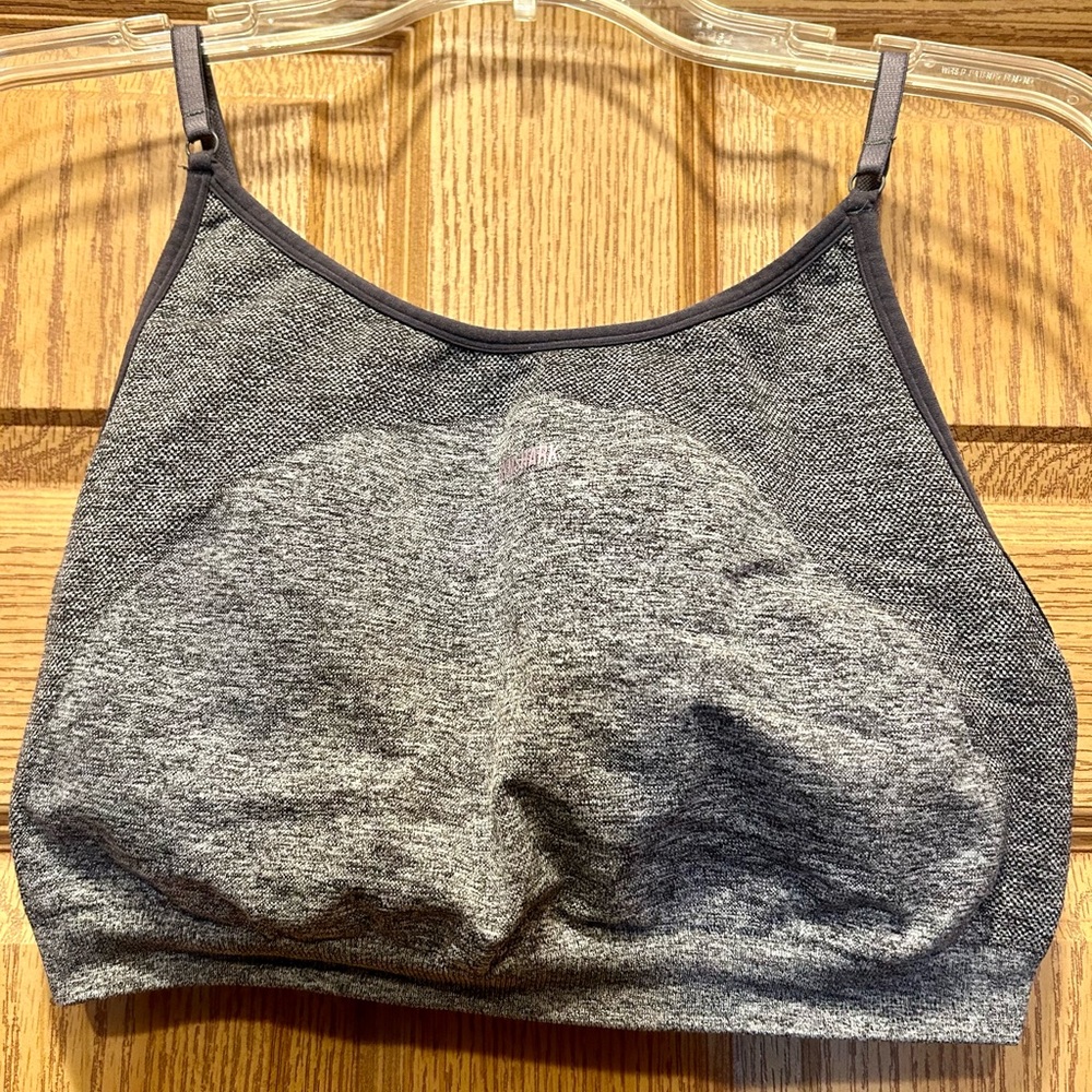 GymShark Gray and Pink Sports Bra